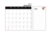 2010년 경인년 달력(1월~12월),메모가능