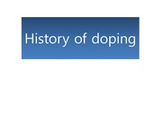 History of doping