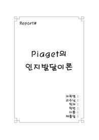 Piaget의 인지발달 이론에 대해 작성하였습니다.