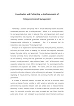 Coordination and Partnership as the Instruments of Intergovernmental Management