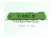 K-WISC-III (웩슬러 지능검사)