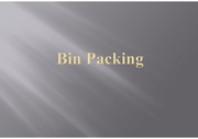 Bin Packing 발표 자료