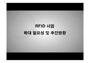 RFID 사업 확대 필요성 및 추진방향