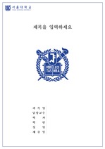 서울대 레포트 표지(고화질 로고)