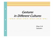 Unit 6. Gestures in diffent Culture 에 대한 ppt 자료