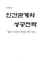 인간관계와 성공전략 - 좋은 인간관계 형성을 위한 방안