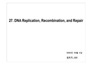 27. DNA Replication, Recombination, and Repair