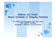 Salience and Choice:Neural Correlates of Shopping Decisions