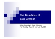 the Boundaries of Loss Aversion