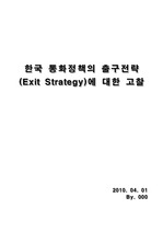 한국의 통화정책의 출구전략에 대한 고찰