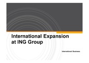 International Expansion at ING Group