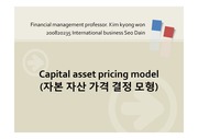 재무관리 CAPM 자본자산가격결정모형의 영어 PPT