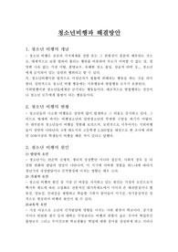 청소년비행과 해결방안