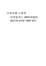 [A+자료!] 조선시대 노비의 출산휴가는 80일이었다.