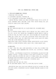 가족 구조 변화에 따른 가족의 유형
