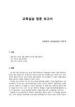 교육 실습 방문 보고서