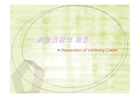[일반화학실험]화장크림의 제조(Preparation of Vanishing Cream)