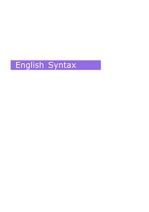 English Syntax 정리