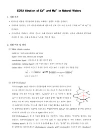 [분석화학실험]EDTA titration of Ca2+ and Mg2+ in Natural Waters
