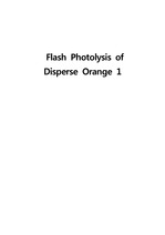 Flash Photolysis of Disperse Orange 1