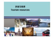 우리나라의 관광자원분류
