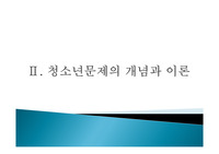 청소년문제의 개념과 이론