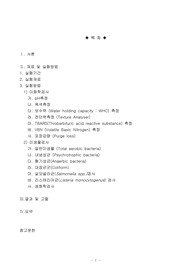 식육의 포장에 따른 물리,이화학 및 생물학적변화