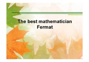 The best mathematician Fermat