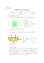 Combination Logic Circuit Design