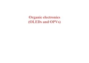 Organic electronics (OLED @ OPVs) 유기반도체중 OLED와 태양전지 소개 영어 발표