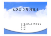 브랜드 런칭 계획서(ppt)