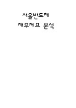 서울반도체 재무제표 분석