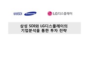 삼성SDI와 LG디스플레이 기업분석,비교