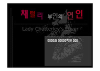 [현대소설론]채털리부인의연인 작품분석-(에로티시즘의고전)