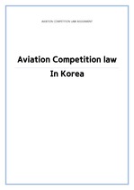 한국의 항공산업과 경쟁법에 관한 영문 리포트