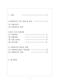 우리나라 아동문제와 아동복지의 과제