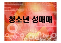 청소년 성매매 원인,특징,현황,유형,대책