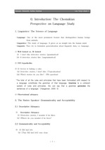 The Chomskian Perspective on Language Study