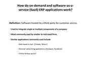How do on-demand and software-as-a-service ERP applications work