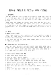 (강추 독후감)  행복한 가정으로 이끄는 부부 대화법 - 부부관계를 강화하는 화술
