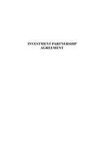 영문투자약정서(English investment partnership agreement)