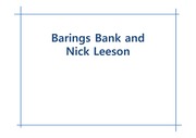 Barings Bank and Nick Leeson