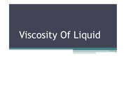 Viscosity Of Liquid(액체의 점성도)
