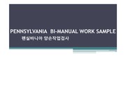 PENNSYLVANIA  BI-MANUAL WORK SAMPLE   펜실바니아 양손작업검사