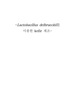 Lactobacillus delbrueckii를 이용한 kefir 제조
