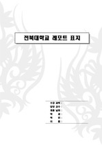 전북대학교 레포트 표지입니다