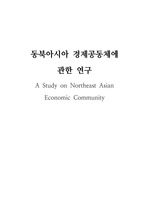 동북아시아 경제공동체에 관한 연구[학위논문]