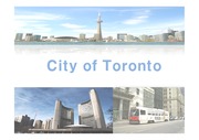 토론토 도시정책(도시역사, 도시 기능, 도시계획 등등)