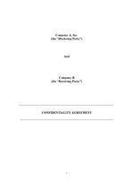 영문 비밀유지 계약서 (Non Disclosure Agreement, CONFIDENTIALITY AGREEMENT)