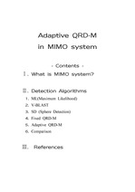 Adaptive QRD-M in MIMO system